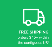 FREE SHIPPING orders $40+ within the contiguous US